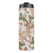 エレガントヴィンテージビクトリアンボホ葉の背景 | タンブラー (正面)