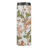 エレガントヴィンテージビクトリアンボホ葉の背景 | タンブラー (裏面)