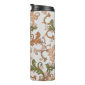 エレガントヴィンテージビクトリアンボホ葉の背景 | タンブラー (回転右)