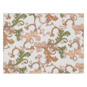 エレガントヴィンテージビクトリアンボホ葉の背景 | テーブルクロス (正面(横))