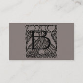 エレガントヴィンテージビクトリアンモノグラム文字B花 名刺 (裏面)