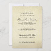 エレガントヴィンテージビクトリアン紙記念日 招待状 (正面)