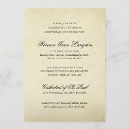 エレガントヴィンテージビクトリアン紙記念日 招待状