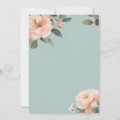 エレガントヴィンテージビクトリアン赤面桃フローラ 招待状 (裏面)