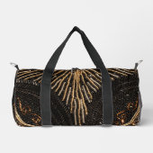 エレガントヴィンテージビーズの外観金ゴールドと黒 ダッフルバッグ (正面)