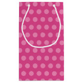 エレガントヴィンテージピクラシックンク水玉模様テンプレート スモールペーパーバッグ (裏面)