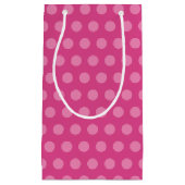 エレガントヴィンテージピクラシックンク水玉模様テンプレート スモールペーパーバッグ (正面)