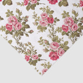 エレガントヴィンテージピンクのバラ – 白の背景 薄葉紙 (詳細)