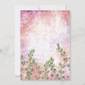 エレガントヴィンテージピンクサプライズブライダルシャワー 招待状 (裏面)