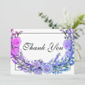 エレガントヴィンテージピンクパープルティール(緑がかった色)バラ 招待状 (スタンド正面)