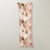 エレガントヴィンテージピンクフローラデザイン寝具 ボディピロー (正面縦)