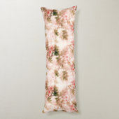 エレガントヴィンテージピンクフローラデザイン寝具 ボディピロー (裏面 (縦))