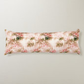 エレガントヴィンテージピンクフローラデザイン寝具 ボディピロー (正面)