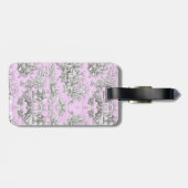 エレガントヴィンテージピンクフローラレイクトイレデジュイ ラゲッジタグ (裏面横)