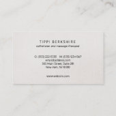 エレガントヴィンテージピンクフローラ金ゴールド美しいサロン 名刺 (裏面)