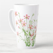 エレガントヴィンテージピンクフローラ（大） カフェラテマグ (左アングル)