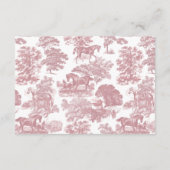 エレガントヴィンテージピンクホース結婚トイル エンクロージャーカード (裏面)