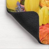 エレガントヴィンテージピンクレッドローズフローラマウスパッド マウスパッド (コーナー)