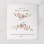 エレガントヴィンテージピンクローズ結婚ズ プレイスカード (外部開封)