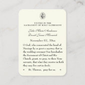 エレガントヴィンテージピンクローズ金ゴールド結婚フローラ 名刺 (裏面)