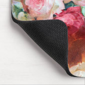 エレガントヴィンテージピンク絵画ローズの名前 マウスパッド (コーナー)