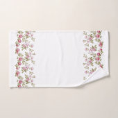 エレガントヴィンテージピンク縁どローズ バスタオルセット (ハンドタオル)