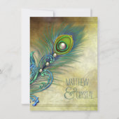 エレガントヴィンテージピーコ結婚ック 招待状 (正面)