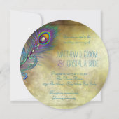 エレガントヴィンテージピーコ結婚ック 招待状 (裏面)