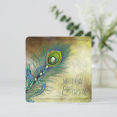 エレガントヴィンテージピーコ結婚ック 招待状 (スタンド正面)