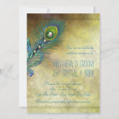 エレガントヴィンテージピーコ結婚ック 招待状 (裏面)