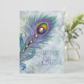 エレガントヴィンテージピーコ結婚ック 招待状 (スタンド正面)