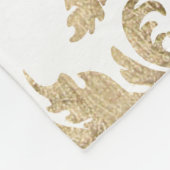 エレガントヴィンテージフェイクフローラダマスク フリースブランケット (角)