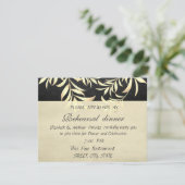 エレガントヴィンテージフェイク葉金ゴールドリハーサルディナー 招待状 (スタンド正面)