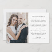 エレガントヴィンテージフォトクラシックコラージュ結婚の サンキューカード (裏面)