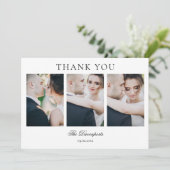 エレガントヴィンテージフォトクラシックコラージュ結婚の サンキューカード (スタンド正面)