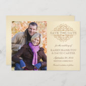 エレガントヴィンテージフォトセーブ・ザ・デート案内 セーブザデート (正面/裏面)