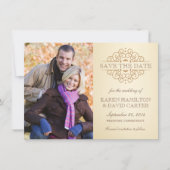 エレガントヴィンテージフォトセーブ・ザ・デート案内 セーブザデート (正面)