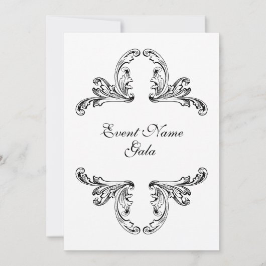 エレガントヴィンテージフォーマルオーナメント 招待状 (裏面)