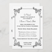 エレガントヴィンテージフォーマルオーナメント 招待状 (正面/裏面)