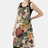 エレガントヴィンテージフラワーズアイボリー&クラフトパーソナライズされた エプロン (インサイチュ)