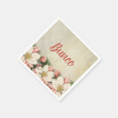 エレガントヴィンテージフラワーブンコパーティー スタンダードカクテルナプキン (角)