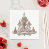 エレガントヴィンテージフランスのの魚 スタンダードランチョンナプキン (インサイチュ)