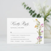 エレガントヴィンテージフランスのガーデンフローラグ結婚リーン 出欠カード (スタンド正面)