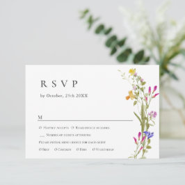 エレガントヴィンテージフランスのガーデンフローラグ結婚リーン 出欠カード