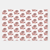 エレガントヴィンテージフランスのトワールキツネハレカントリーサイド ラッピングペーパーシート (正面3)