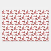 エレガントヴィンテージフランスのトワールキツネハレカントリーサイド ラッピングペーパーシート (正面2)