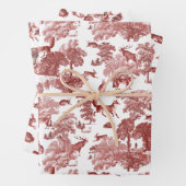 エレガントヴィンテージフランスのトワールキツネハレカントリーサイド ラッピングペーパーシート (インサイチュ)