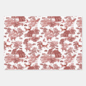 エレガントヴィンテージフランスのトワールキツネハレカントリーサイド ラッピングペーパーシート (正面)