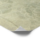 エレガントヴィンテージフランスのバラ ポスター (角)