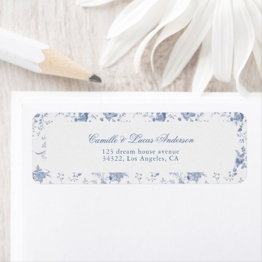 エレガントヴィンテージフランスのフローラジュアリーリターンアドレス ラベル (インサイチュ)